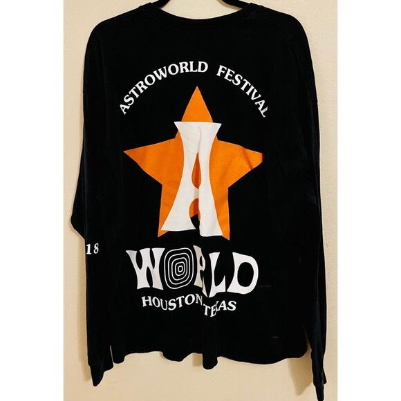 Travis Scott AstroWorld Wish You We’re Here Tour 2018 L/S Shirt | Men’s, XL - Picture 1 of 6